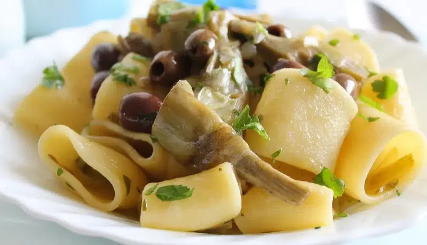 Recipe: Paccheri with artichokes procidana