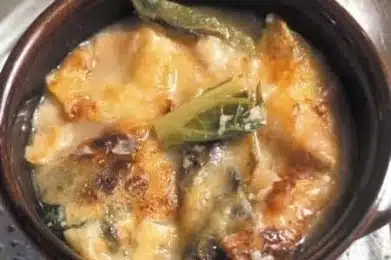 Zuppa con fontina Dop e pane nero di Etroubles