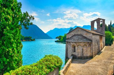 San,Giacomo,Church,Ossuccio,Tremezzina,In,Como,Lake,District.,Italy,