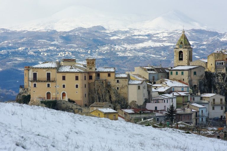 Bagnoli del Trigno panorama dettaglio neve
