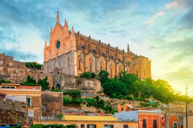 The,Church,Of,San,Francesco,D’assisi,In,Gaeta,,Monte,Orlando,