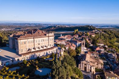 Aerial,Drone,Photo,Of,Guarene,Castle,And,City,In,Northern