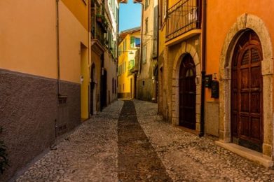 old town in Malcesine at Lake Garda