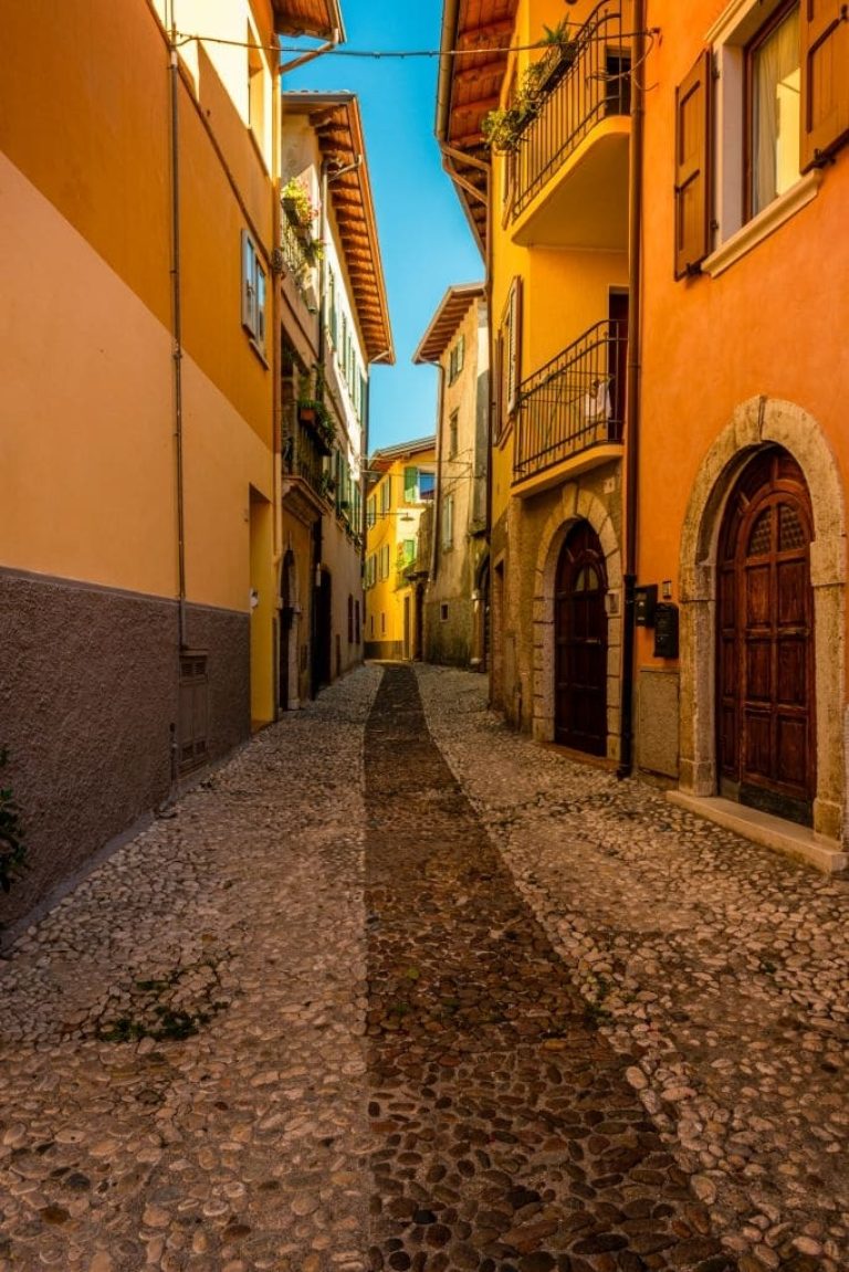 old town in Malcesine at Lake Garda