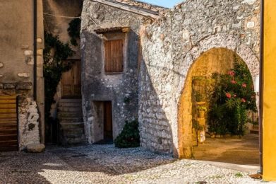 old town in Malcesine at Lake Garda