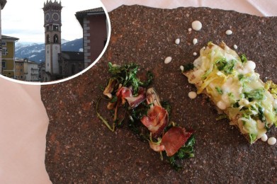Rye pasta lasagne with Formae Val Fiemme and Savoy cabbage: Cavalese