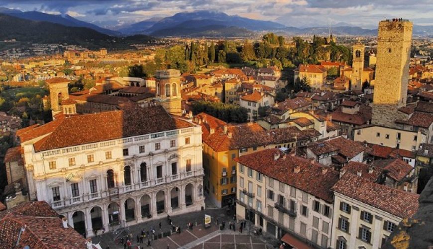 The ancient Città Alta, like an ancient village in the heart of Bergamo