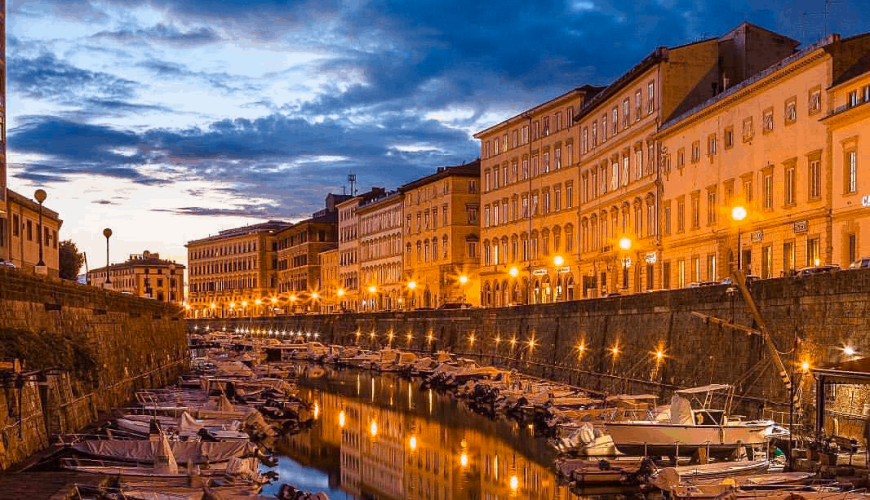 The district of Venezia Nuova, the ancient center of Livorno