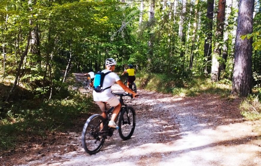 Escursione tra i sentieri della Maiella con noleggio MTB muscolare