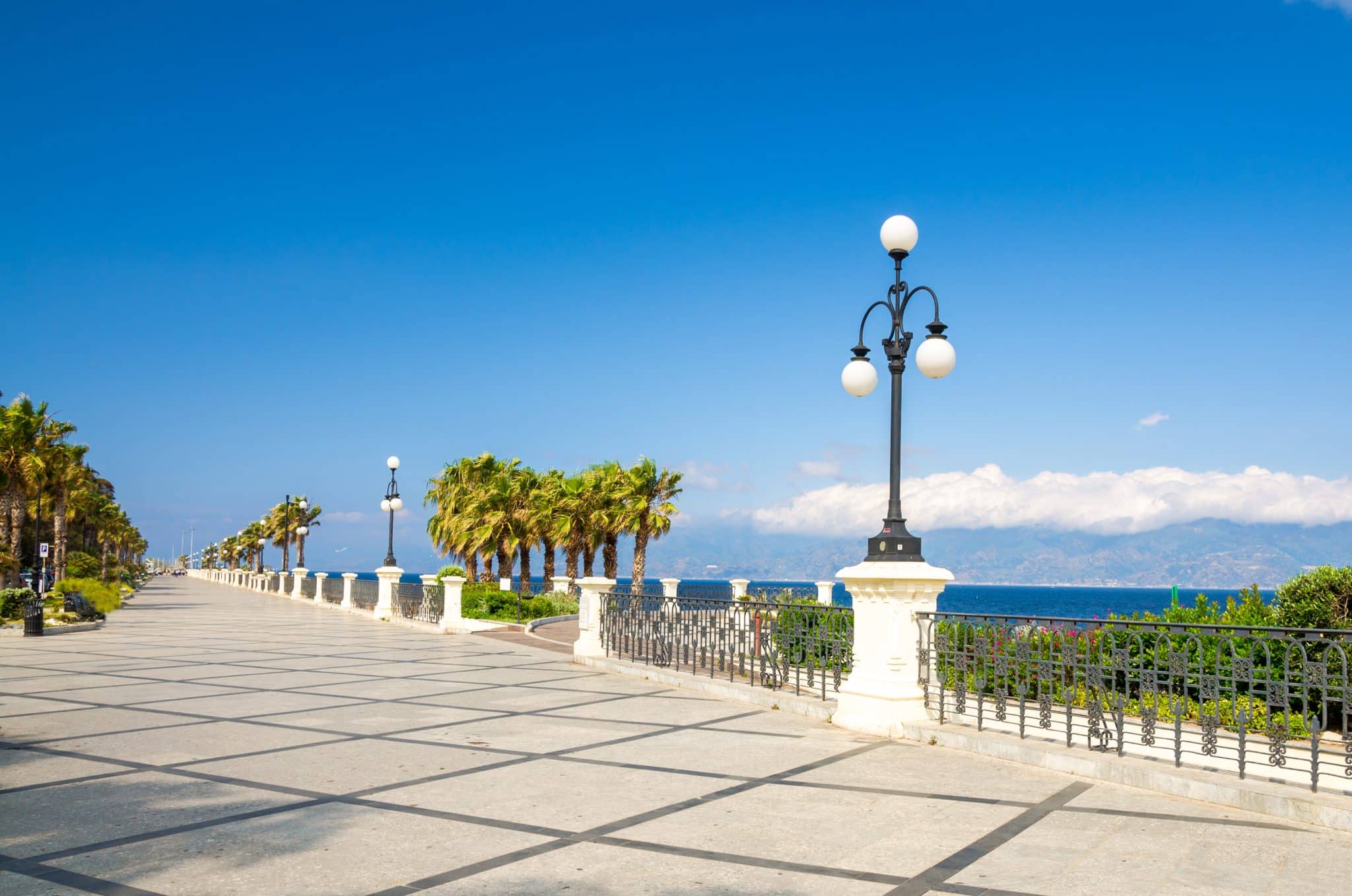 Reggio di Calabria promenade Lungomare Falcomata, Southern Italy