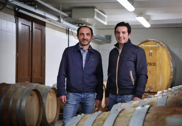 Gianpiero e Andrea Scavino nella cantina Bel Sit