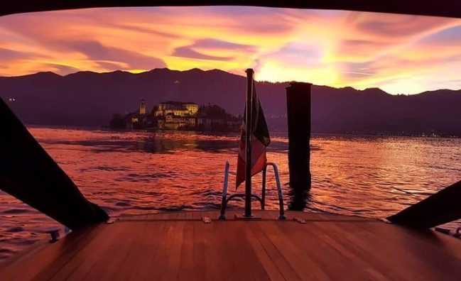 Romantic evening cruise on Lake Orta
