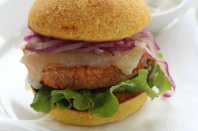 Hamburger with trout medallion from Friuli Venezia Giulia