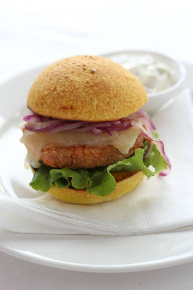 Hamburger with trout medallion from Friuli Venezia Giulia