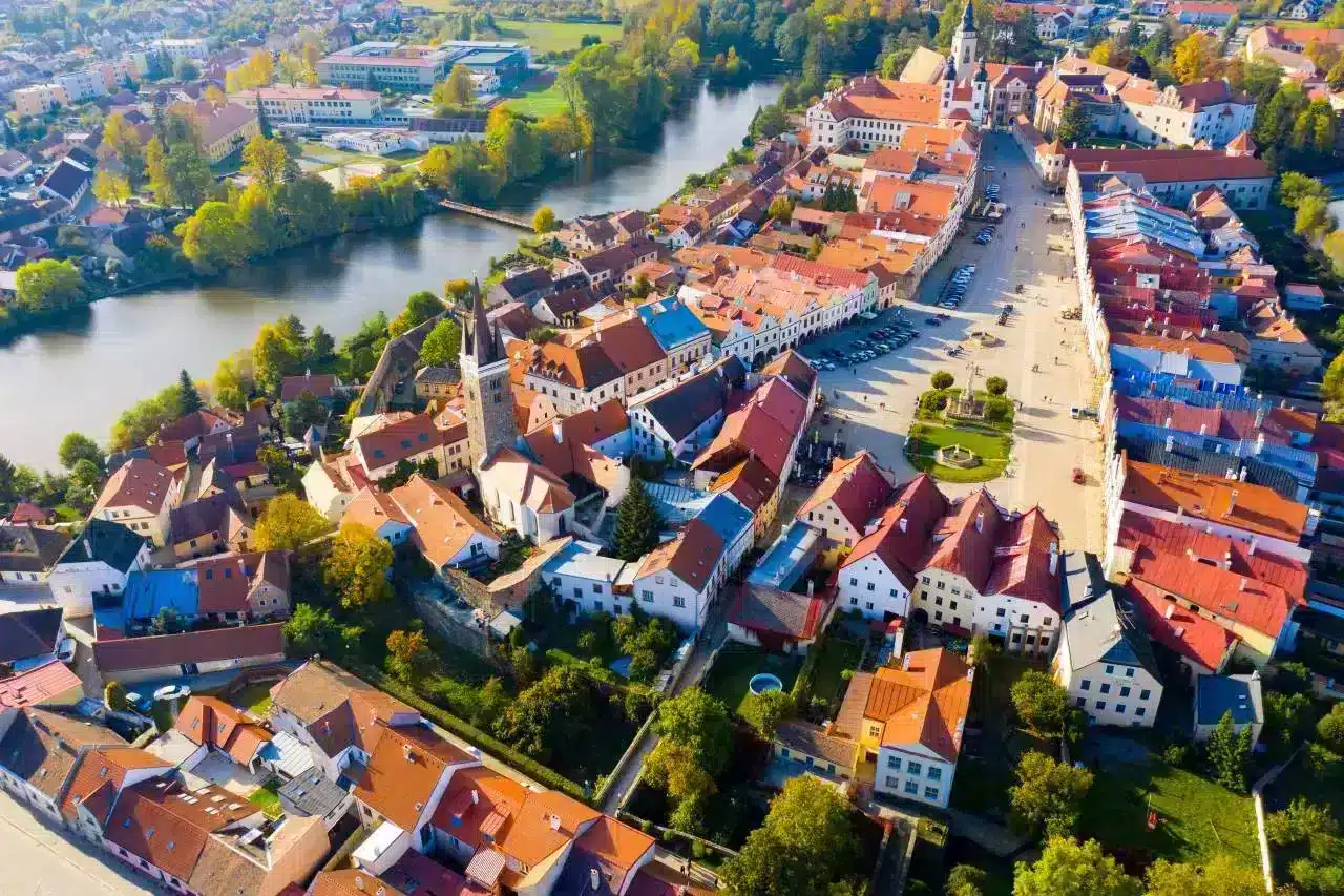 Telc dallalto