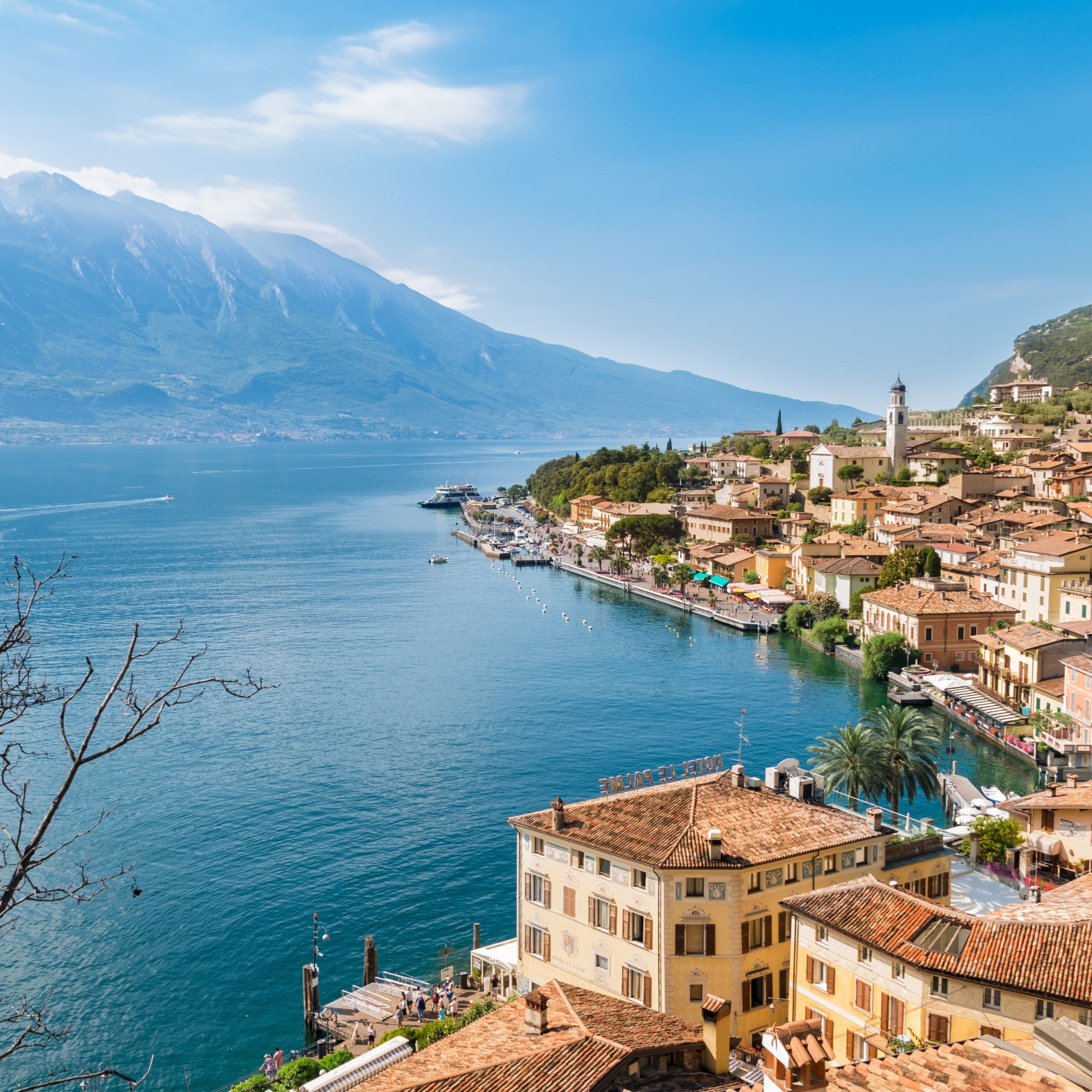 Panorama of Limone sul Garda, lake Garda,