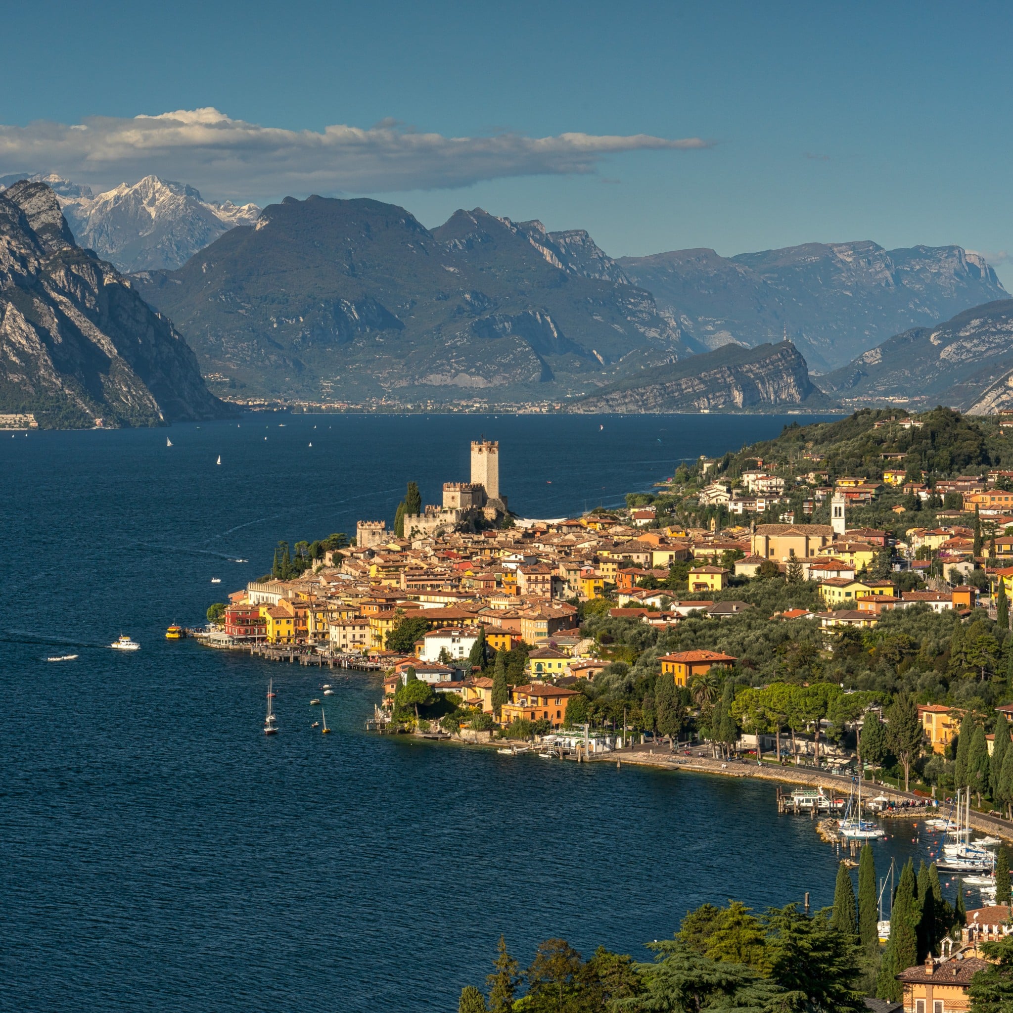 Gardasee: Blick auf Malcesine.