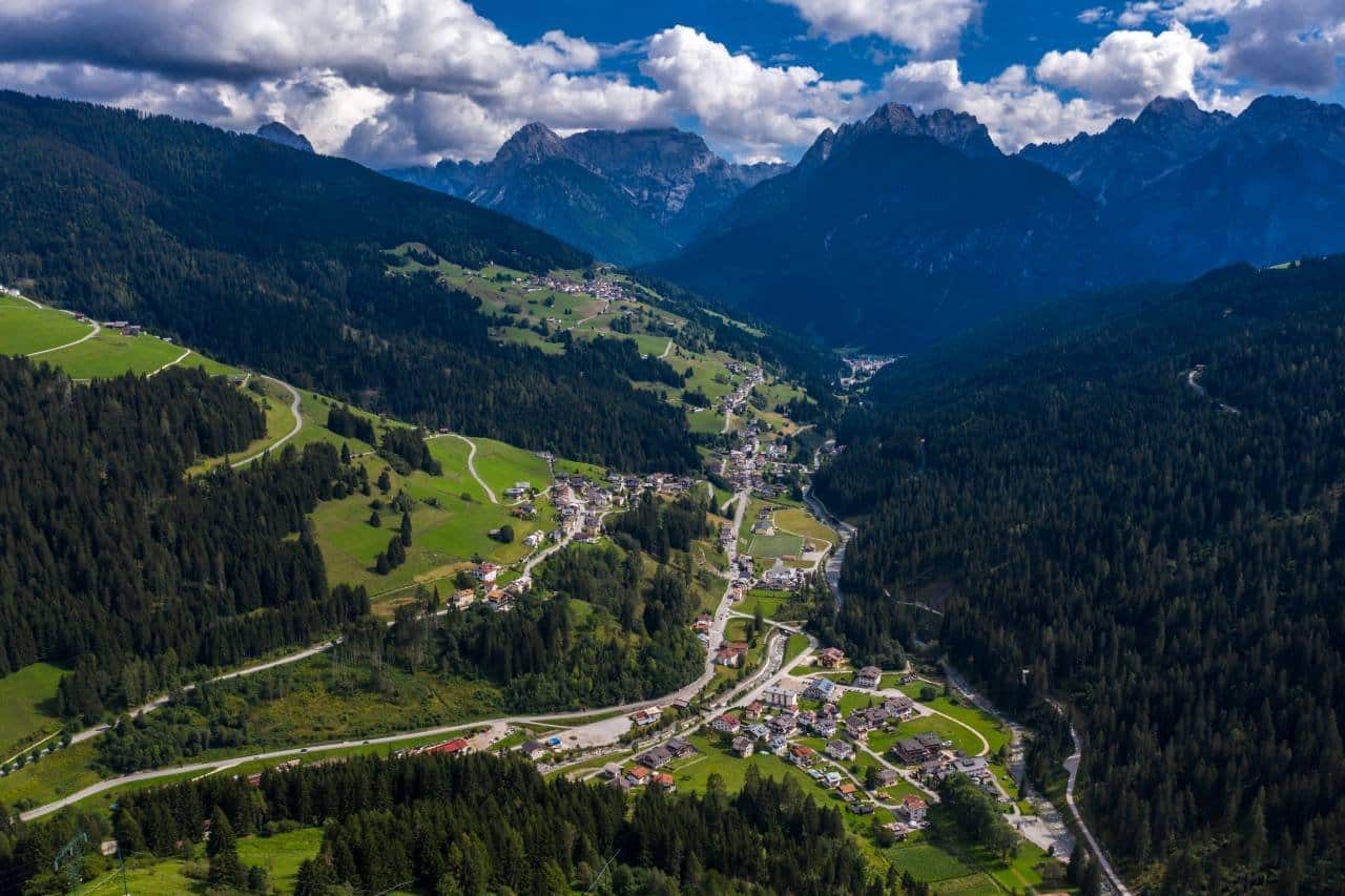 Veduta della parte bassa della vallata