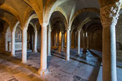 Tuscania,,Italy,-,July,8,,2018:,Crypt,Of,San,Pietro