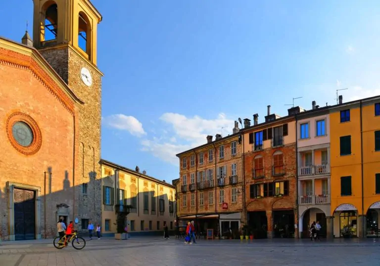 in piazza a Bobbio