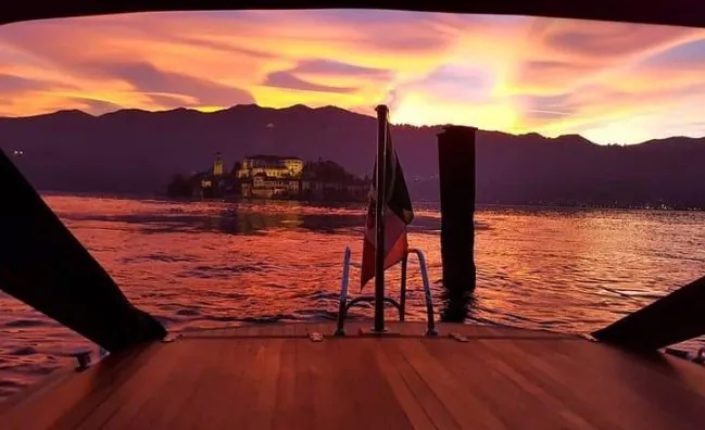 Romantic evening cruise on Lake Orta