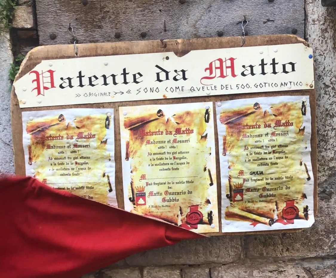 Gubbio, the ancient village and the license of madmen