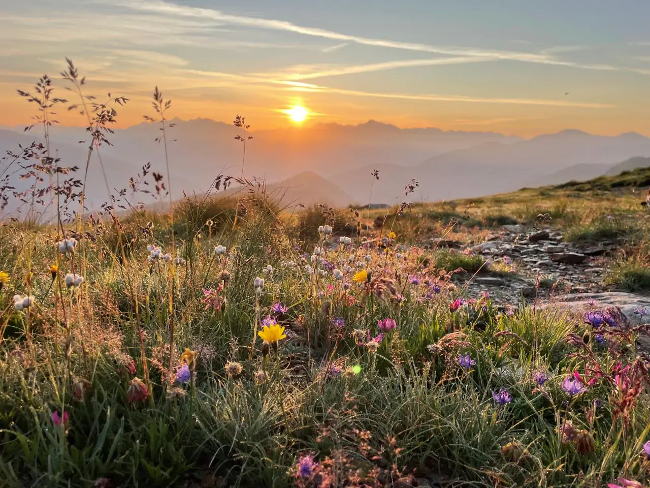 Enjoying the most beautiful moment of the day: Sunrise at Passo Giovo